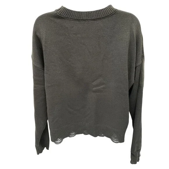 No Boundaries Womens Cropped Mushroom Sweater Size XXL Juniors 19 - Picture 2 of 9